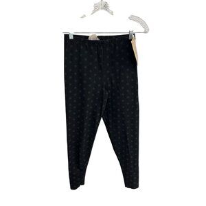 United Cotton Company Pull On Star Print Leggings Black  Gray Sz Medium NWT